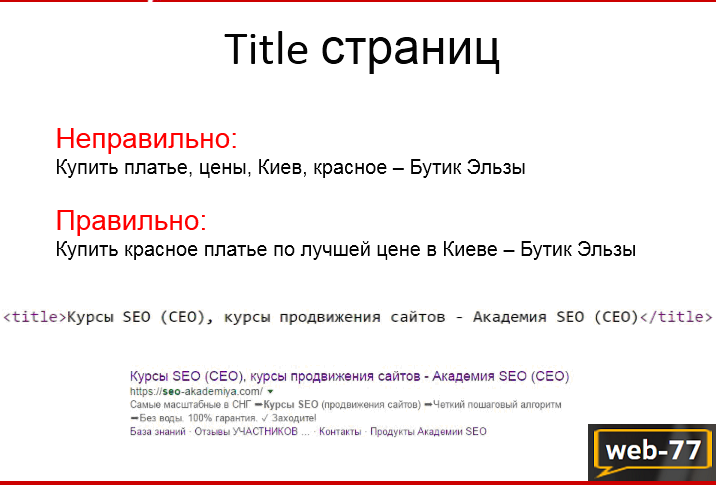 Title страниц